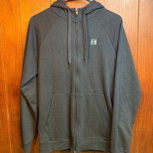 Men's UA Rival Fleece Full-Zip Black Hoodie